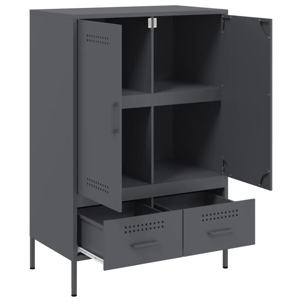 Credenza-Buffet-Armadio da cucina Antracite 68x39x101,5 cm Acciaio 310970