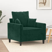 Divano Sedia-Poltrona Verde Scuro 60 cm Velluto 250628
