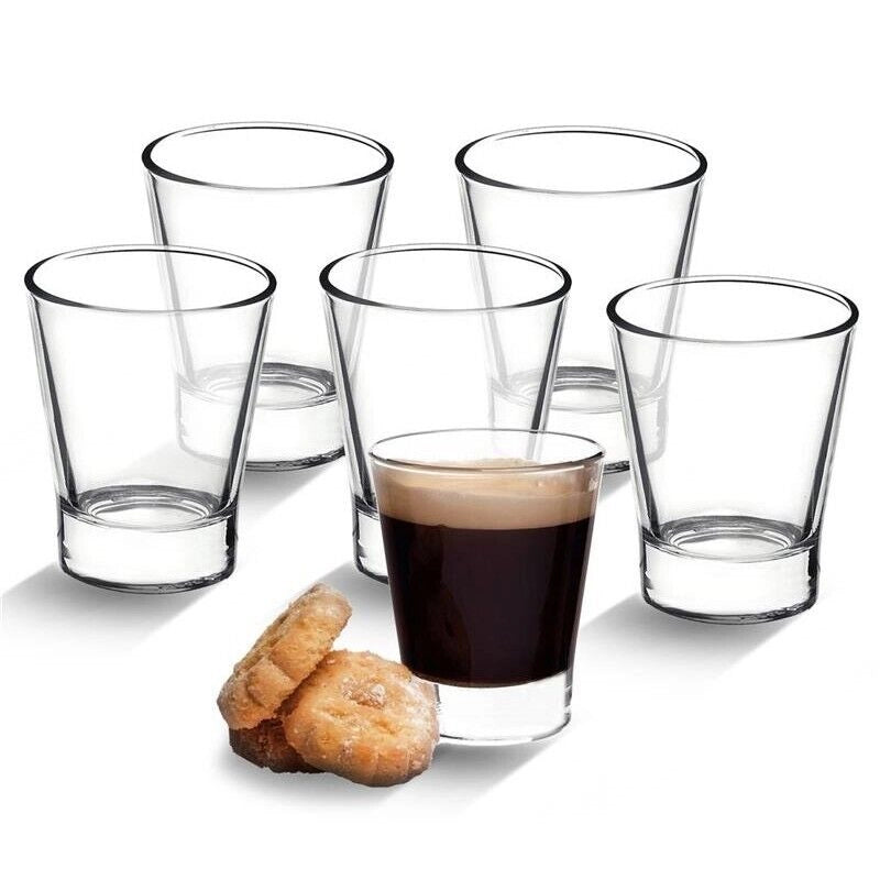 6 CAFFEINO BORMIOLI BICCHIERI TAZZINE PER CAFFÈ ESPRESSO IN VETRO TRASPARENTE