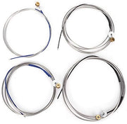 Set Completo di 4 Corde in Acciaio Durissimo - Suono Dolce - Installazione Facile - Utilizzato da Professionisti - Estremità Laccate - Corde di Basso