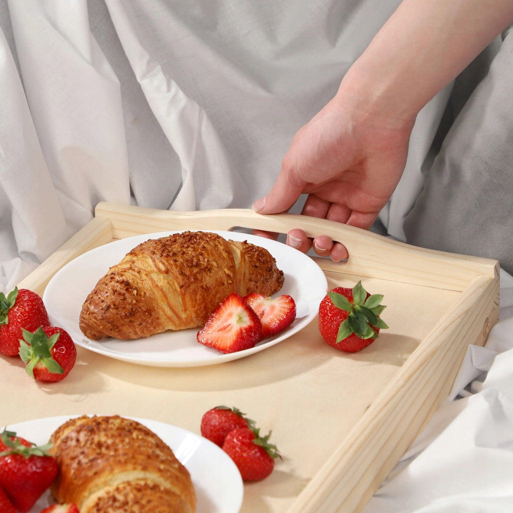 Tavolino da colazione pieghevole in legno KADAX per laptop da letto, vassoio regalo