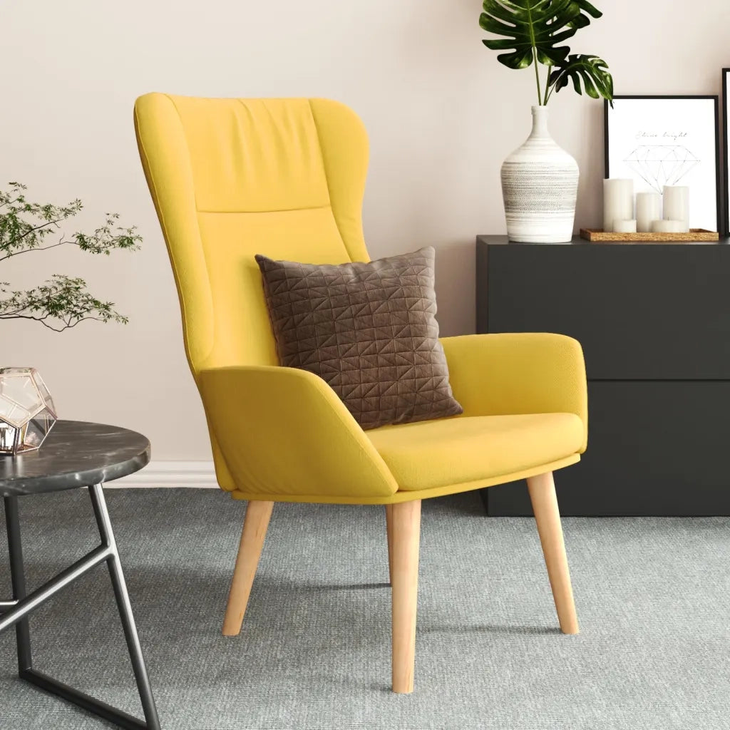 Poltrona Relax Giallo Senape in Tessuto 341401