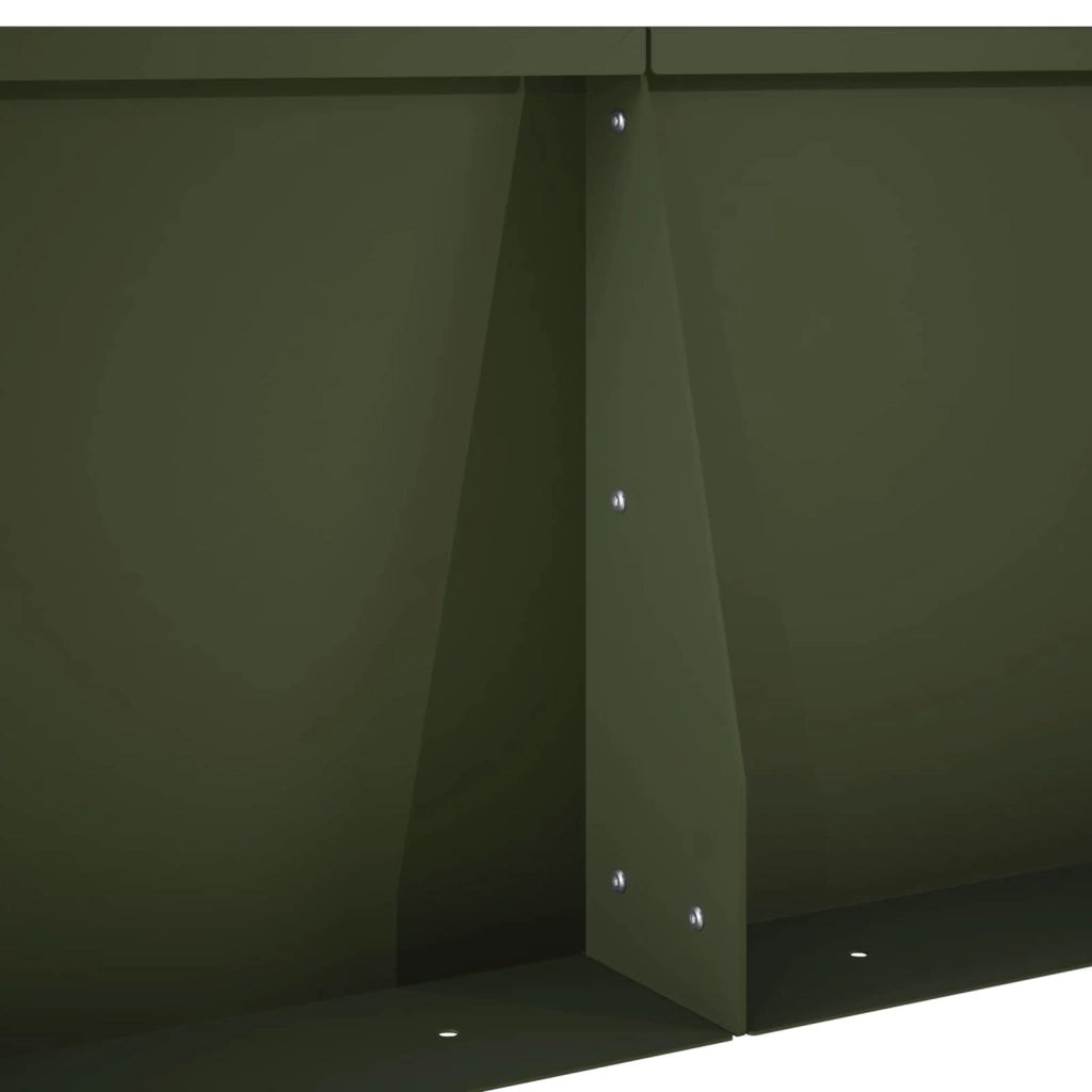 Muro di contenimento 2 pz 50 x 50 x 30 cm Acciaio Verde Oliva 8015164