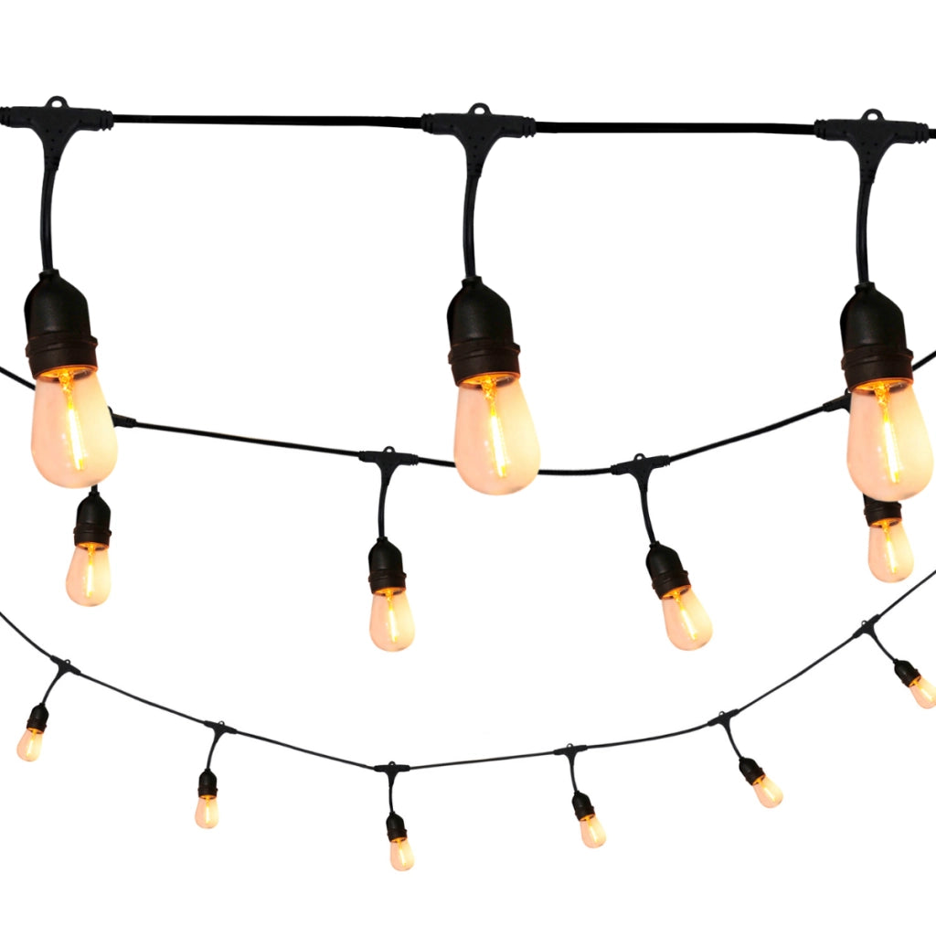 Catena luminosa esterna 5,6m 10xE27 2200K IP44 Polux