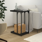 Tavolino Nero 40x30x60 cm in Legno Multistrato 825817