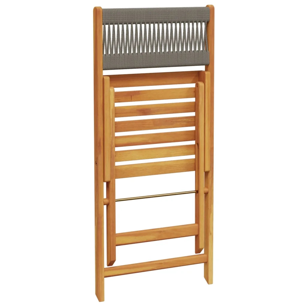 Sedie da Giardino Pieghevoli 8pz Grigie Legno Massello Acacia