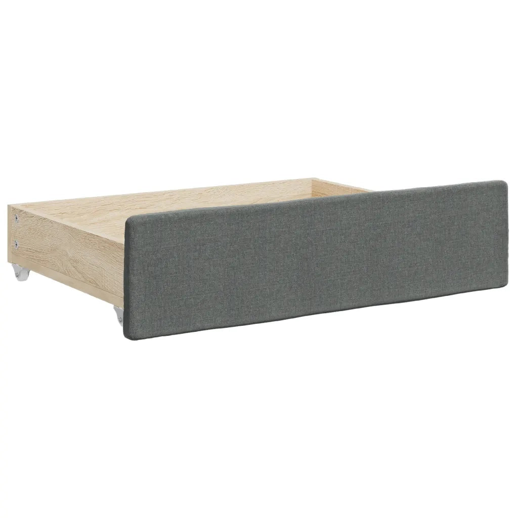 Divano letto | Sof¨¤ letto | Letto singolo Estraibile Cassetti Grigio Scuro 90x200cm Tessuto