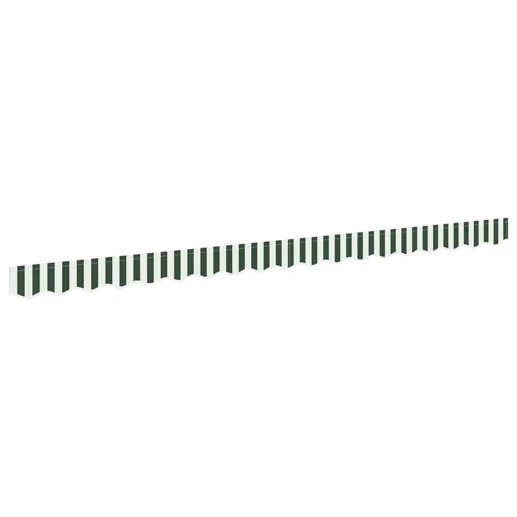 Tenda a Braccio Verde e Bianco 380 x 20 cm Tela 42000809