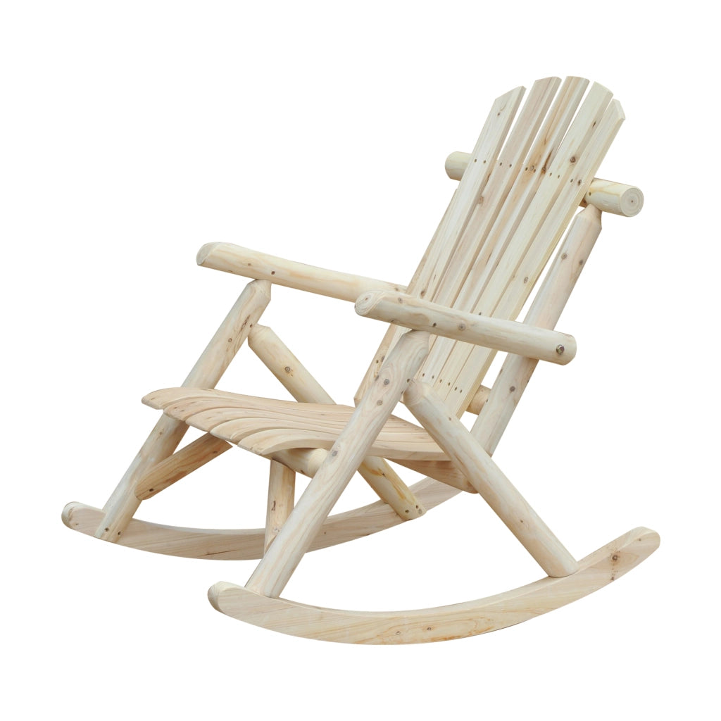 Poltrona da Giardino a Dondolo in Legno di Pino ¨C zephmum ¨C Naturale