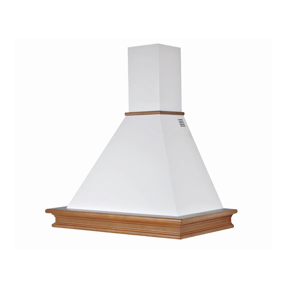 Cappa cucina rustica RUSTICHELLA con cornice in legno intarsio NOCE EVITA cm 60