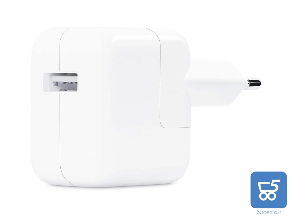 Alimentatore 12W USB Power Adapter Bianco caricabatterie universale per Smartphone - Cavo non presente