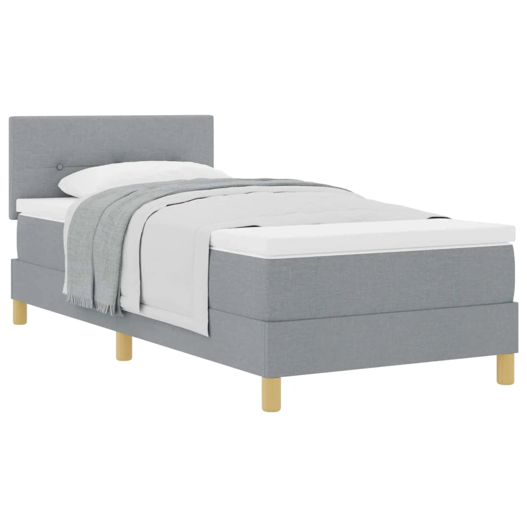 Letto a molle con cuscino Grigio chiaro 80 x 200 cm Tessuto 3338874