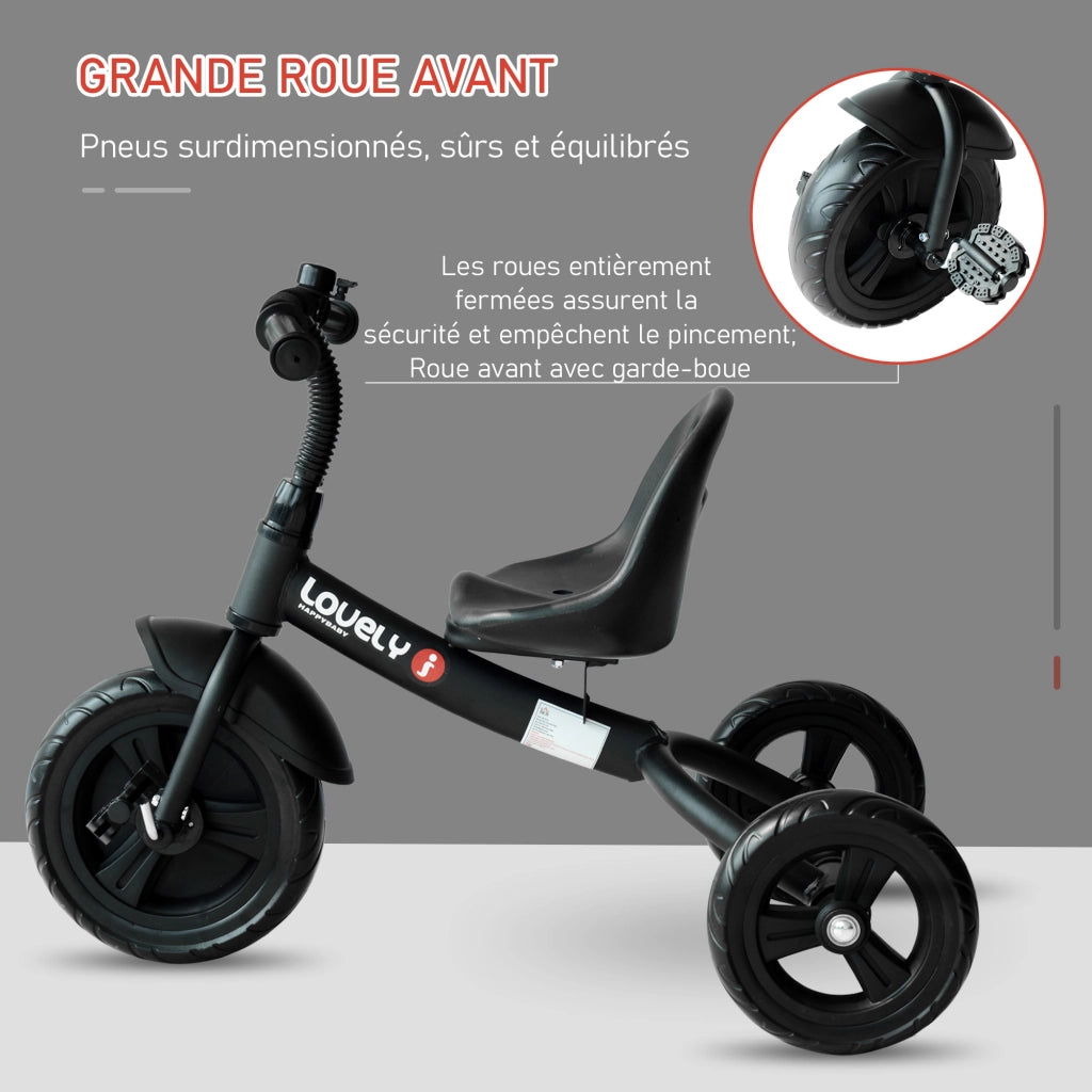 Triciclo per Bambini con Campanella e Sedile Regolabile ¨C Zephmum ¨C Verde