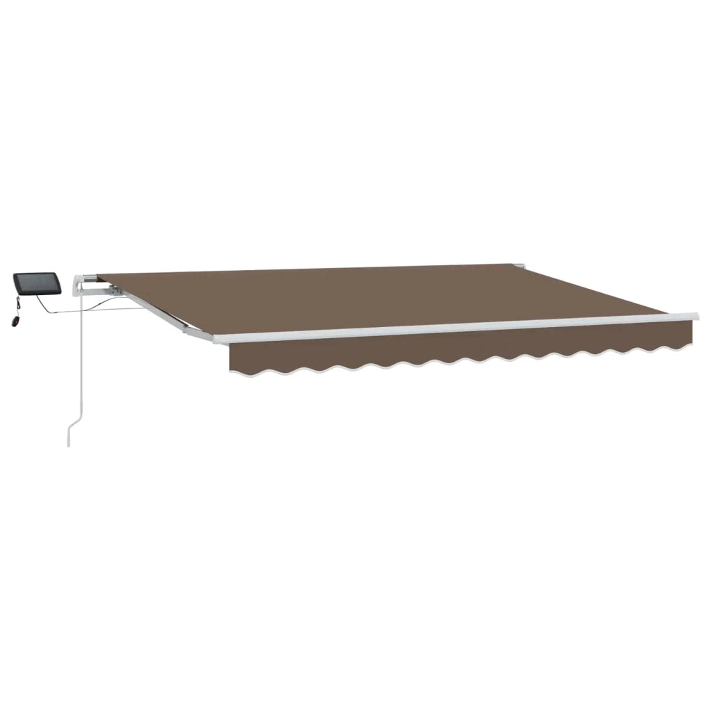 Tenda retrattile Tortora 450 × 350 cm Tessuto e Alluminio 3426272
