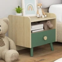 Comodino Per Bambini Tavolino Per Bambini Con Cassetto E Nicchia, Piccolo Tavolino In Legno Per Camera Dei Bambini