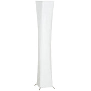 Lampada da Terra Moderna 25x25x129 cm con Interruttore a Pedale in Acciaio e Tessuto Bianco e Argento