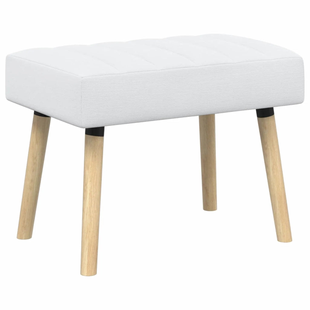 Panchina trapuntata a canale Bianco 60 x 40 x 45 cm Tessuto 42038470