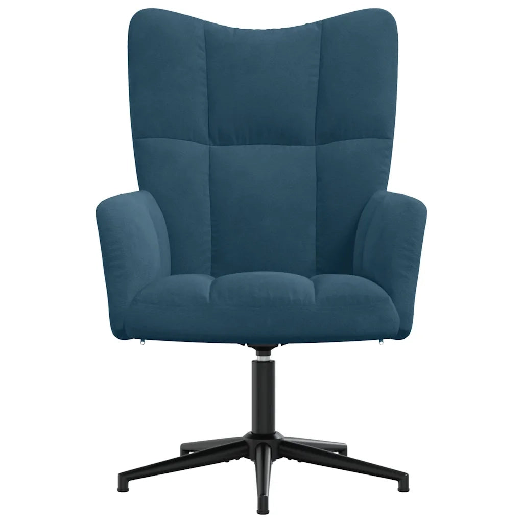 Sedia Relax Blu in Velluto 328105