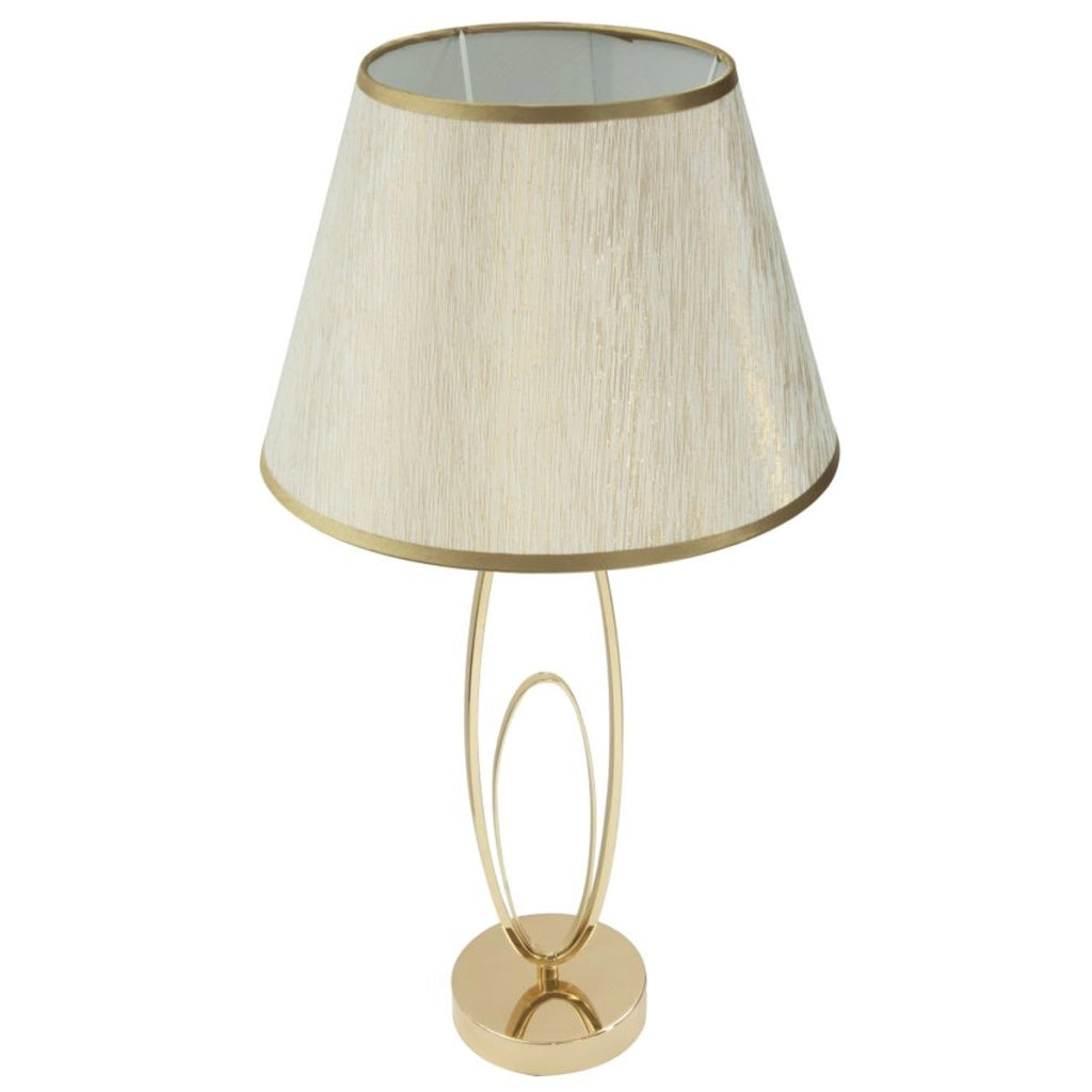 Lampada da Tavolo VKH132, Bianco, Metallo, 30x30x58 cm