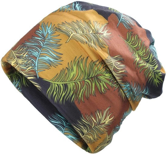 Cappello Slouchy Estivo Leggero - Disegno Fiori - Respirante - Adattabile - Poliestere/Spandex