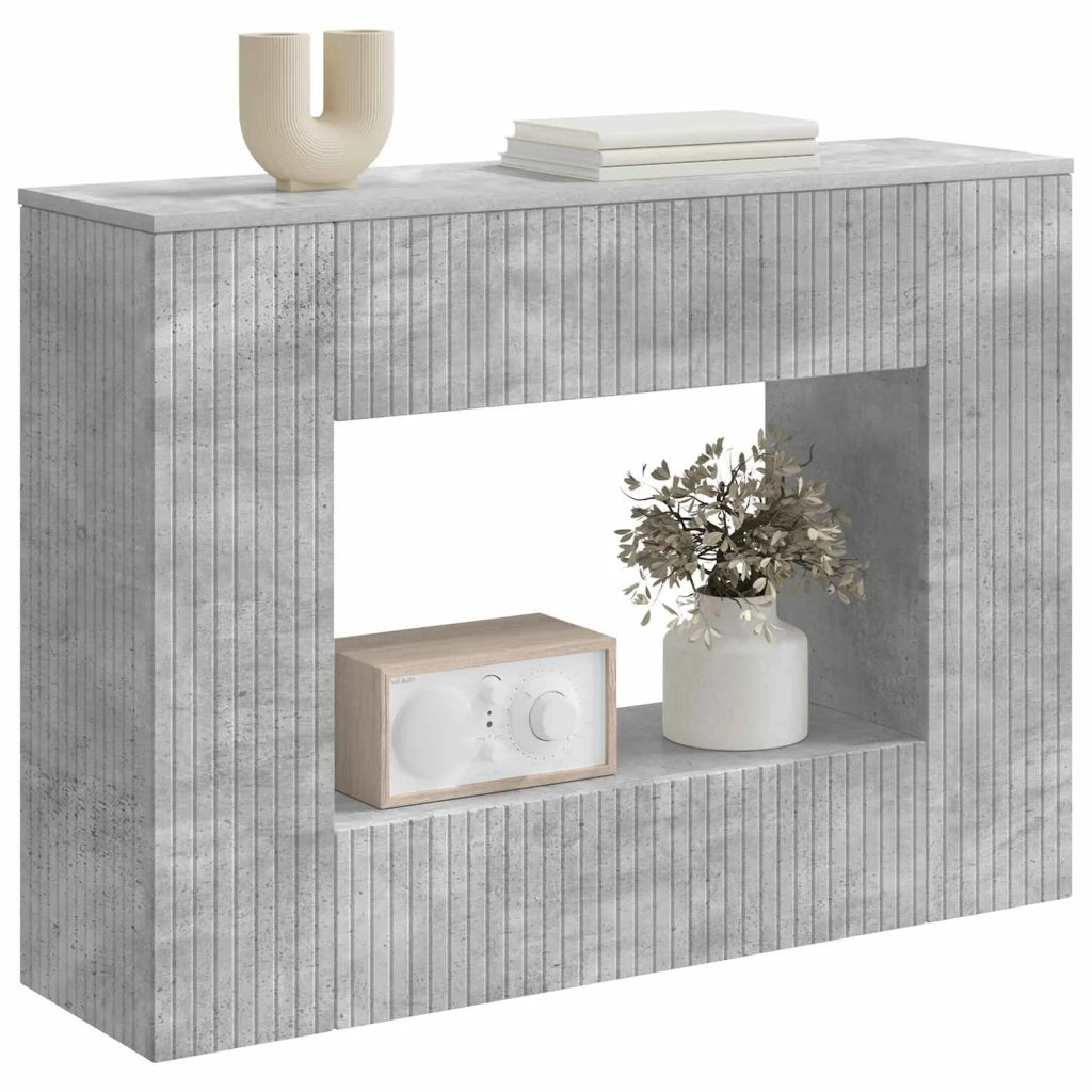 Tavolo consolle Rigato Grigio Cemento 101 x 29 x 74 cm