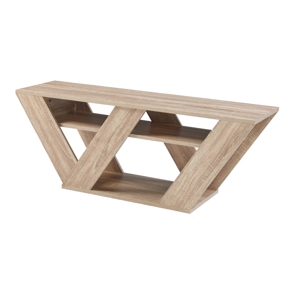 Mobile TV Nome Trapezoidale a 3 Piani - Effetto Rovere [en.casa]
