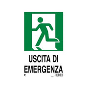Cartello in plastica "uscita di emergenza"  30 x 20 cm