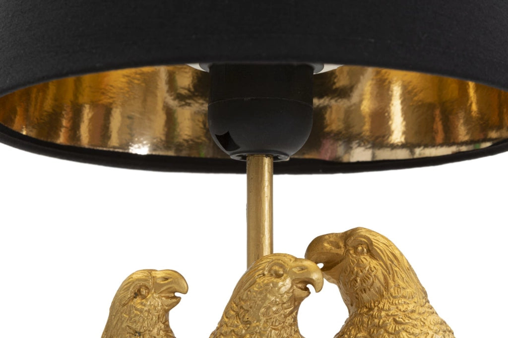 Lampada da Comodino Pappagallo Ø 20x39 cm in Ferro e Poliestere