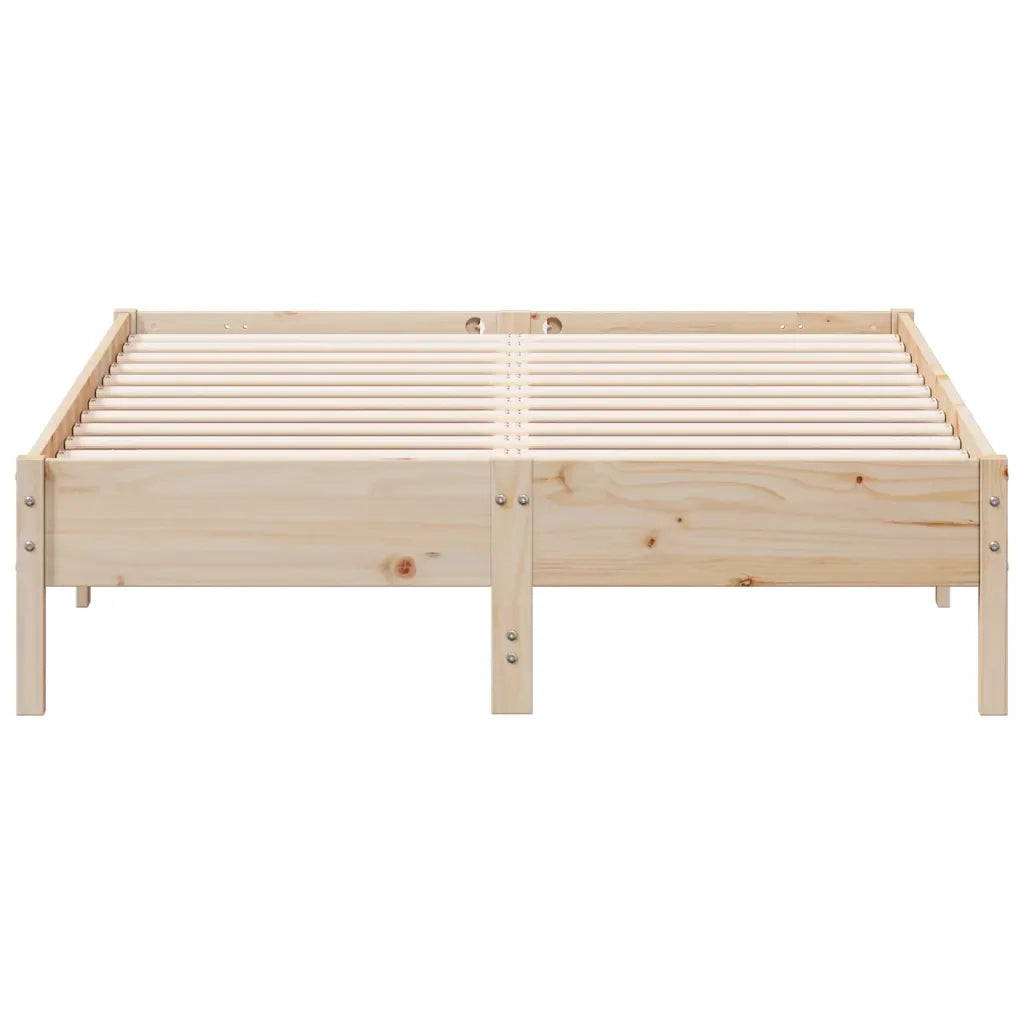 Letto senza Materasso 140x190 cm in Legno Massello di Pino 842714
