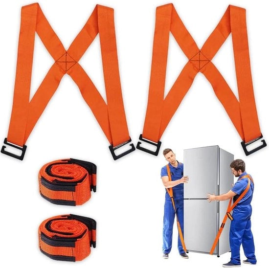 Draagriem per due persone - capacità di carico 200 kg - sollevamento e trasporto facile - mobili, elettrodomestici, materassi.
