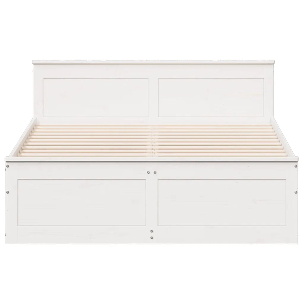 Giroletto senza Materasso con Testata Bianco 140x200 cm Pino 3308766