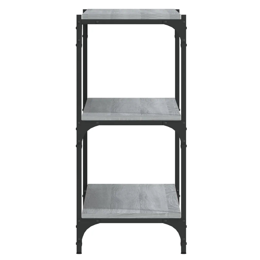 Libreria Grigio Sonoma 100x33x70,5 cm Legno Multistrato Acciaio cod mxl 24162