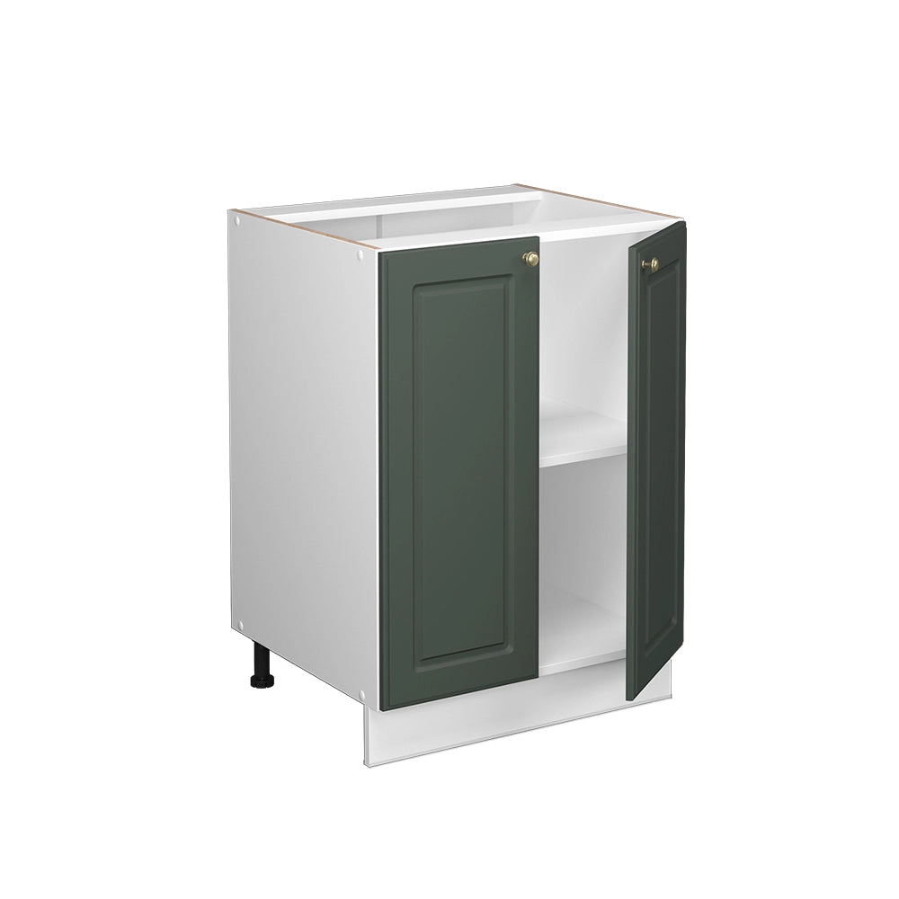 Mobiletto base cucina Fame-Line Verde-oro rustico/Bianco 60 cm senza piano di lavoro Vicco