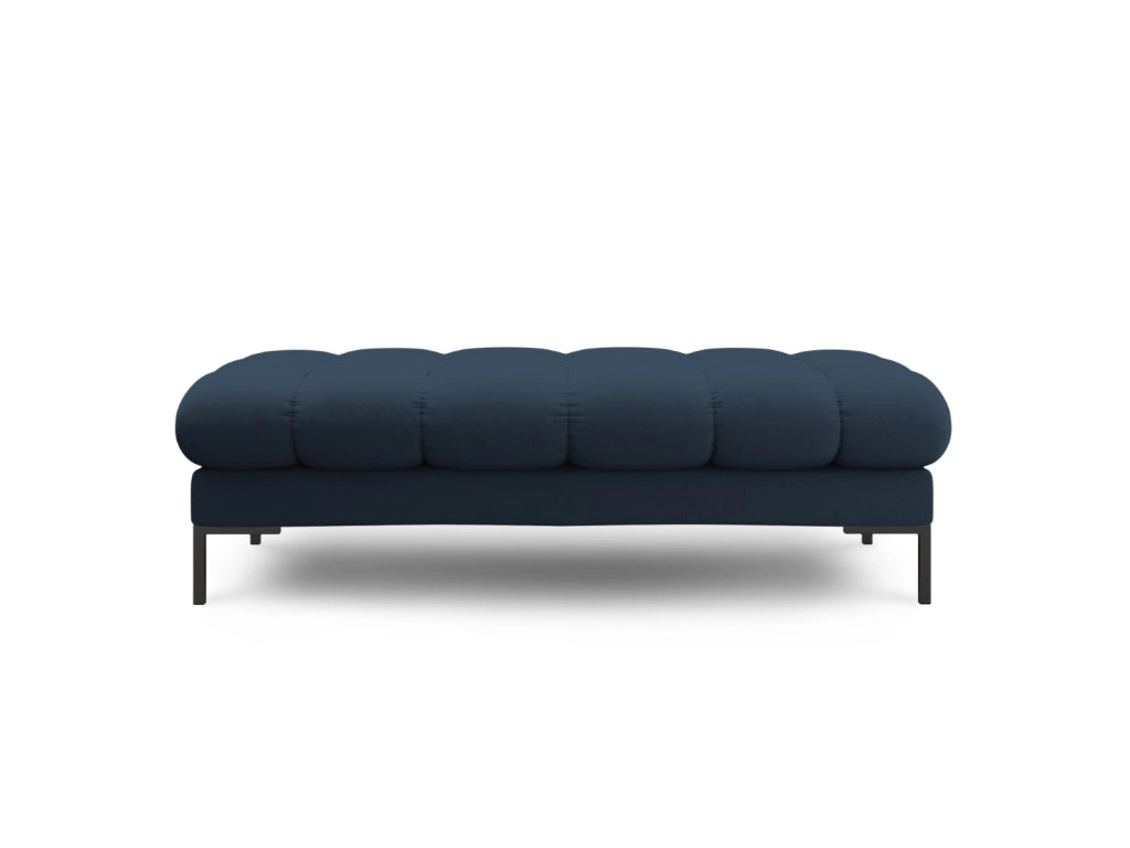 Cosmopolitan Design - Panca "Bali" 2 posti in tessuto strutturato blu 