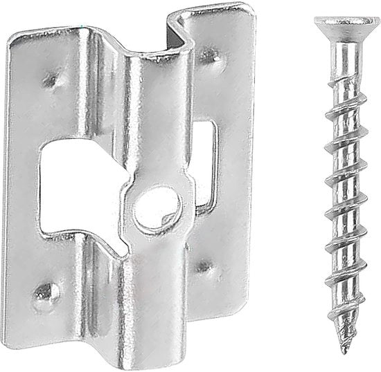 Clips di fissaggio per pannelli WPC - 100 pezzi - Acciaio inossidabile - Inclusi viti - Altezza 6-9 mm - Resistente alle sollecitazioni meccaniche