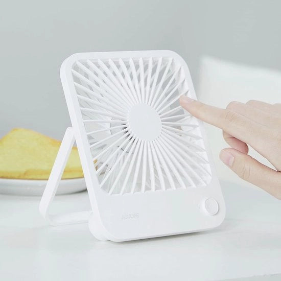 Ventilatore da tavolo portatile - Silenzioso, ricaricabile e pieghevole a 180° con impostazione di velocità - Ideale per casa e viaggi