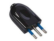 SPINA DRITTA 2 POLI + TERRA NERA LINEA GARANTI- - nera 10A 82511-E - 10 pezzi FANTON