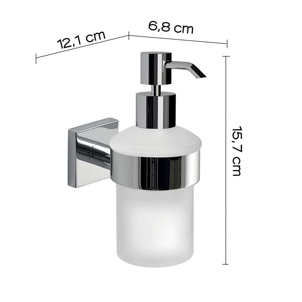 Set portaspazzolini e dosasapone da muro Gedy linea Fuji cromato
