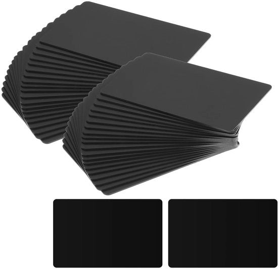 Carte da visita riscrivibili 30 pezzi - PVC - Carte da visita con chip NFC NTAG 215 - 504 byte di memoria - Funzioni di automazione - 8,55 x 5,4 cm