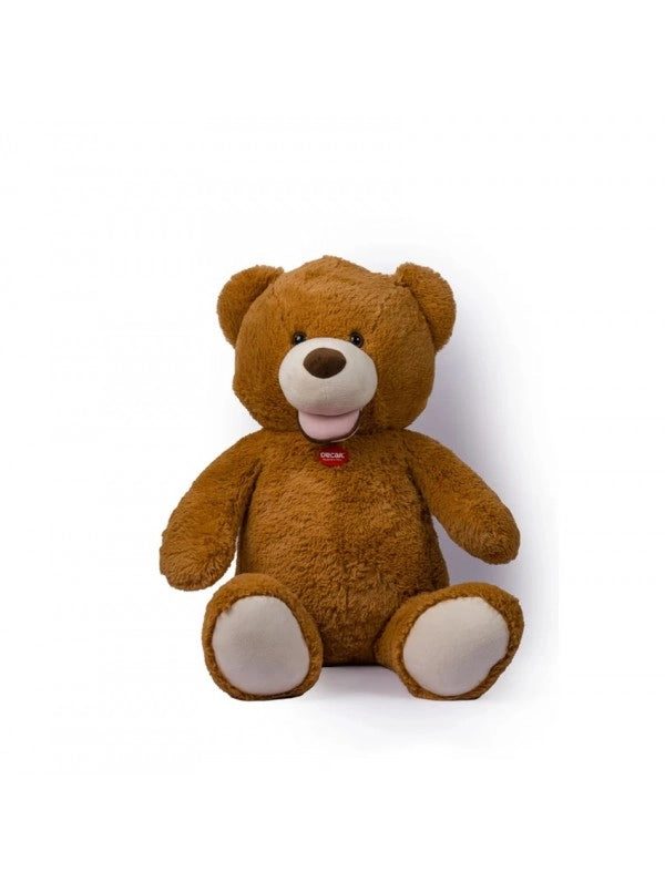 Peluche Orso marrone 100 cm con zampe ricamate,Decar,Eta 1+