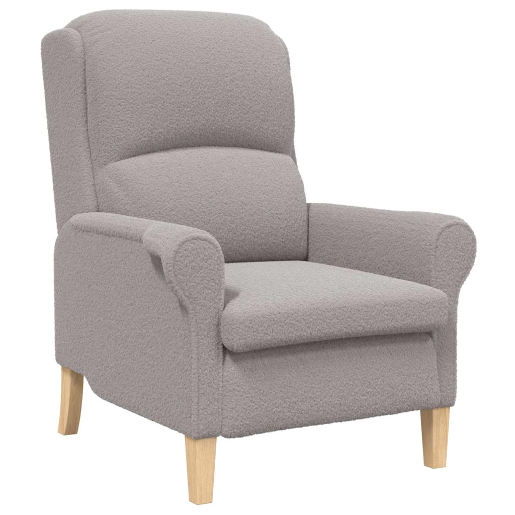 poltrona Grigio chiaro Tessuto Sherpa morbido 42009851