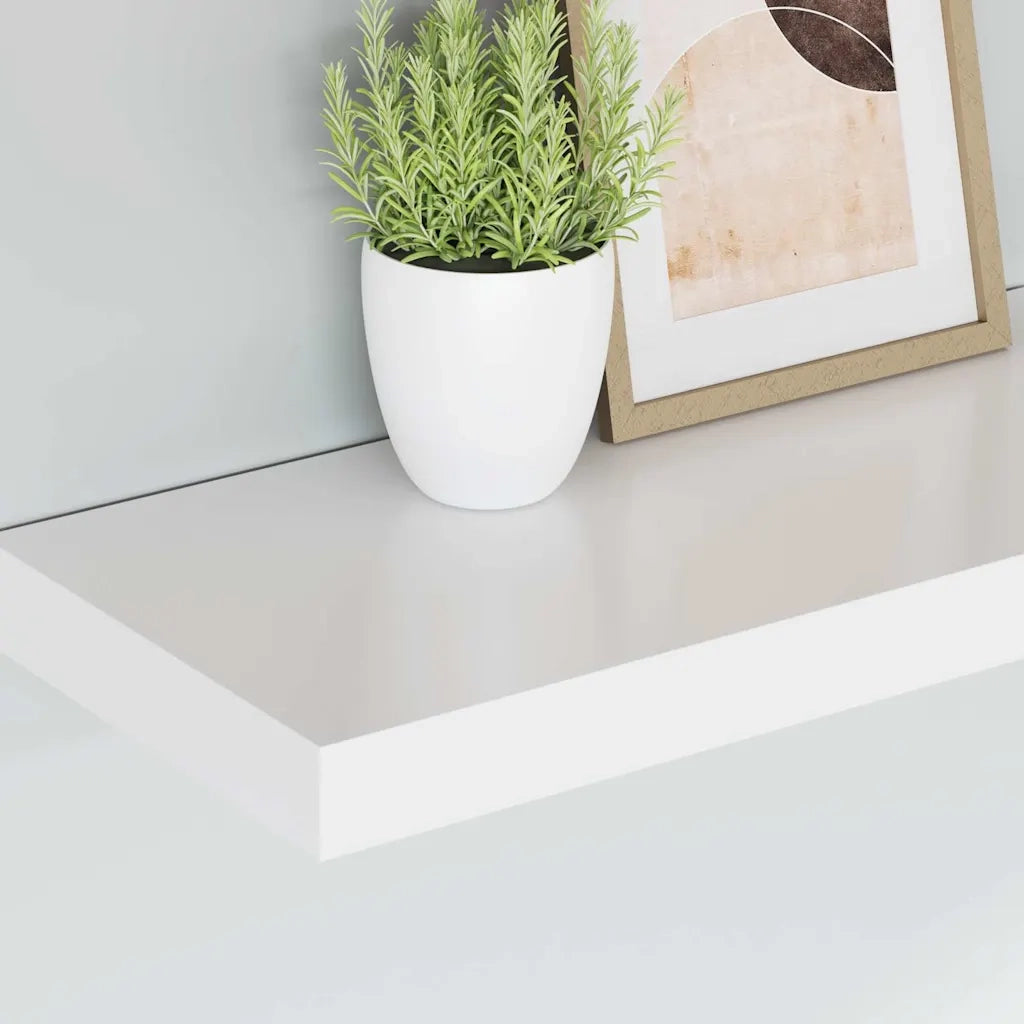 Scaffale a Parete Bianco 50x23x3,8 cm in MDF 323808