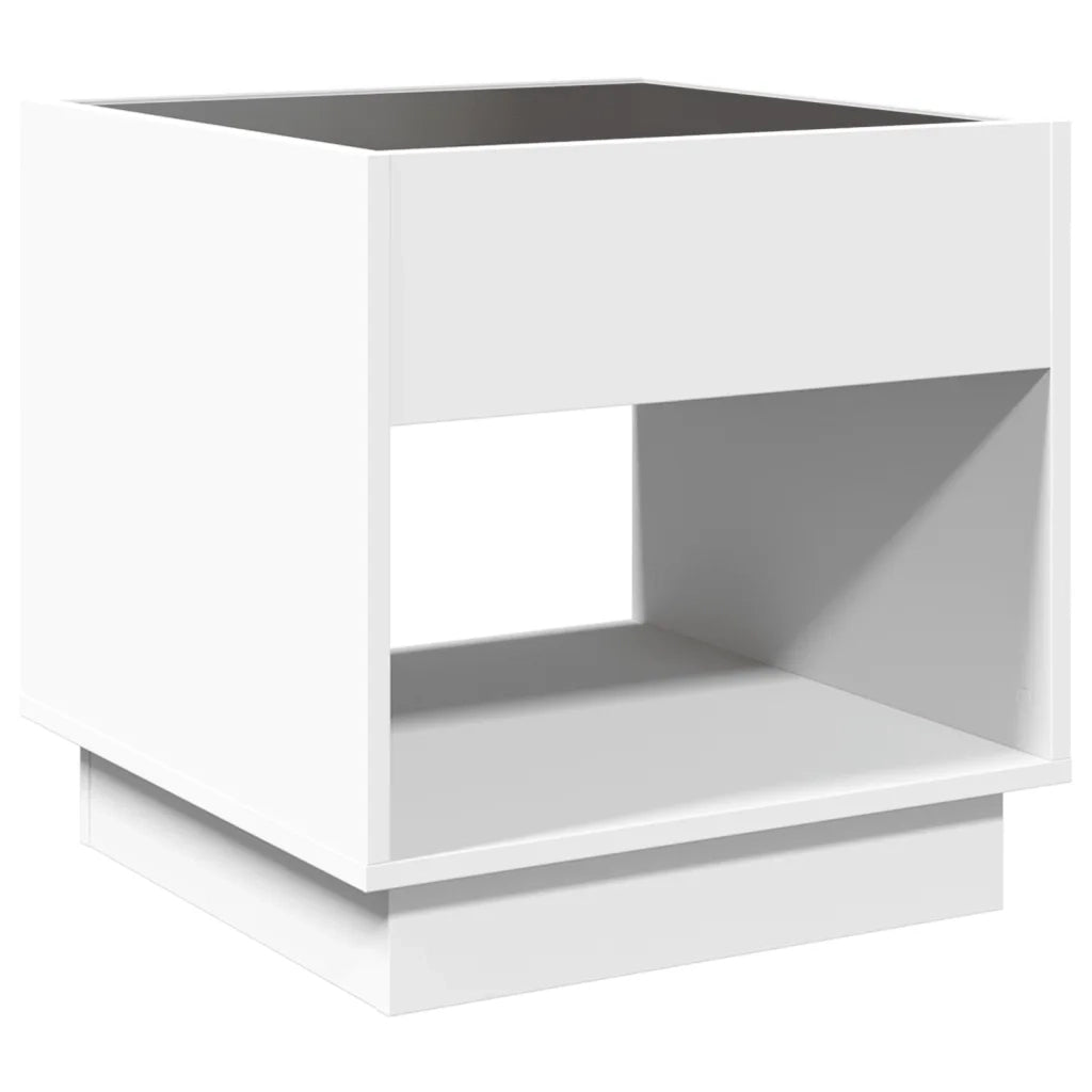 Tavolino da Salotto con LED Infinity Bianco 50x50x50 cm 847651