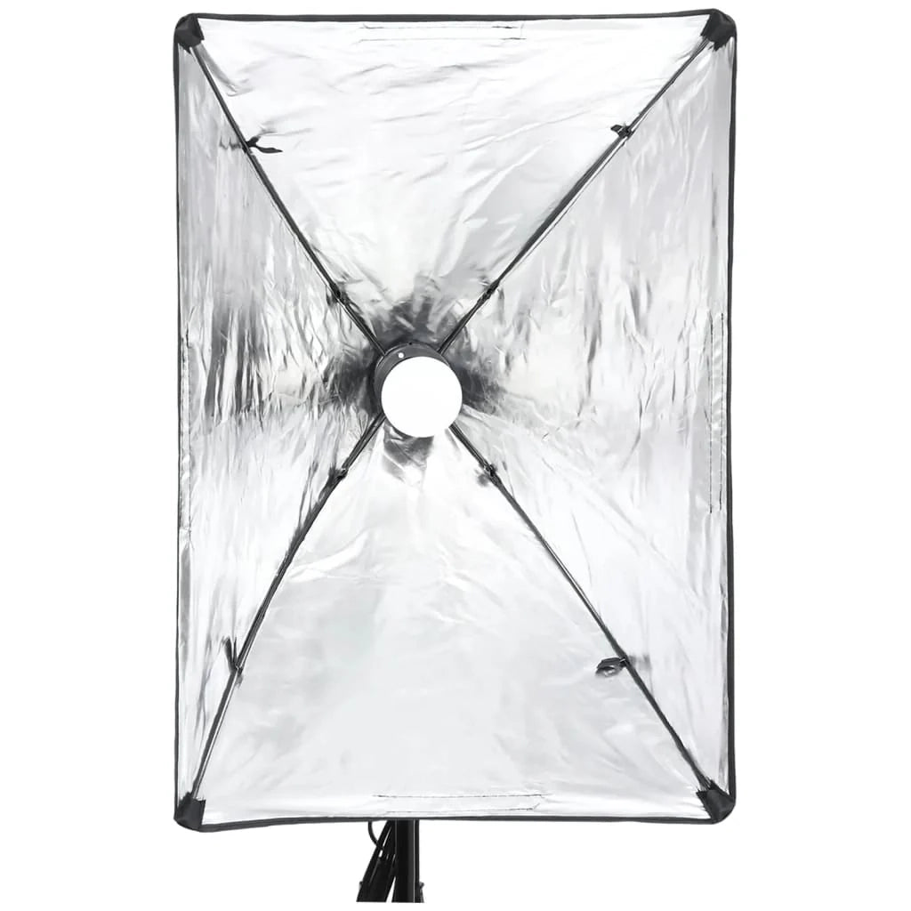 Kit per studio fotografico con illuminazione fondale e riflettore nero 02_0042485