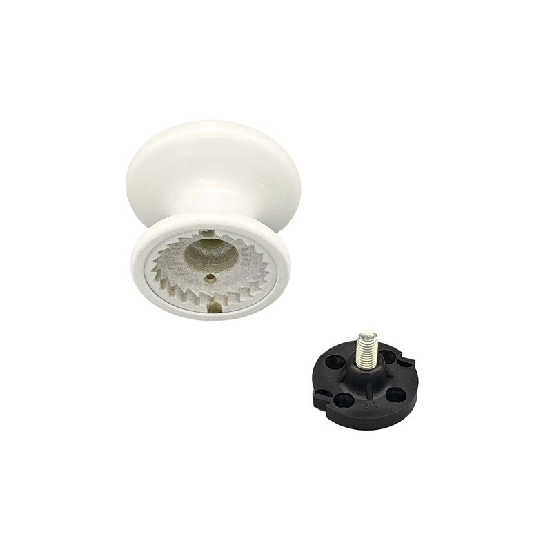 Pomolo fisso per porta SAGUATTI 873/70TB in alluminio bianco lucido