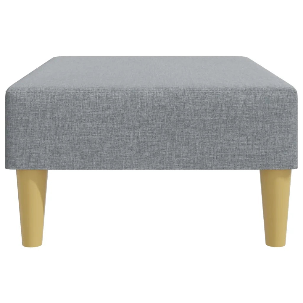 Poggiapiedi Grigio Chiaro 77x55x31 cm in Tessuto 379553