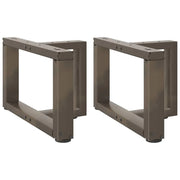 Set di 2 gambe per tavolino a forma di T 40 x 25 x 30 cm design moderno con piedini regolabili acciaio nero 02_0057277