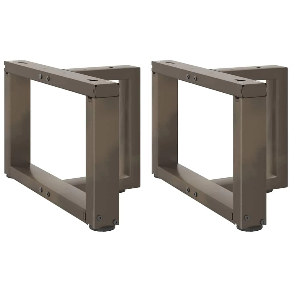 Set di 2 gambe per tavolino a forma di T 40 x 25 x 30 cm design moderno con piedini regolabili acciaio nero 02_0057277