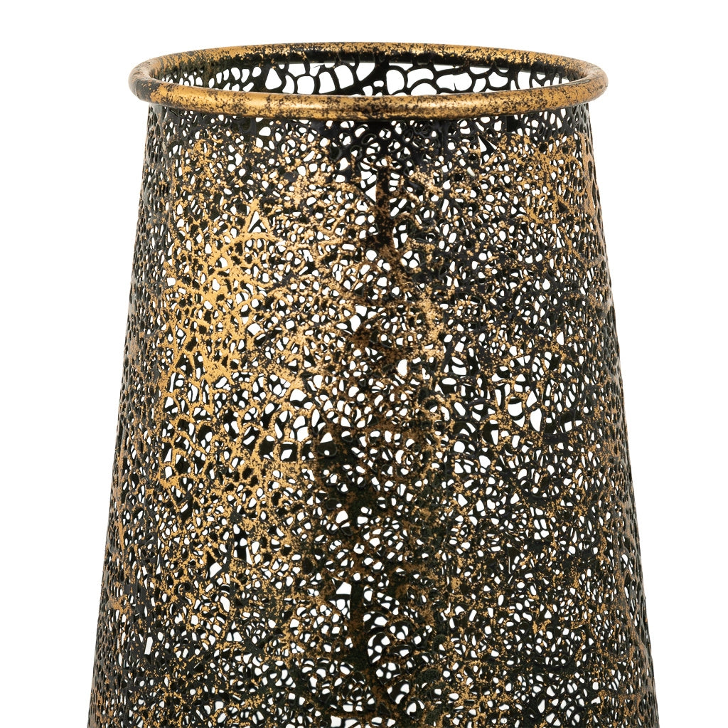 Lampada da tavolo in metallo dorato 24,5x24,5x57,5h