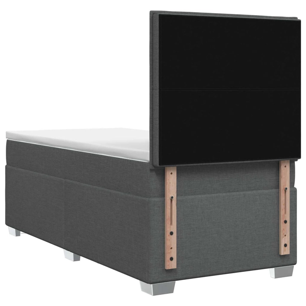 Letto box spring con materasso Grigio Scuro 100 x 200 cm 3453333